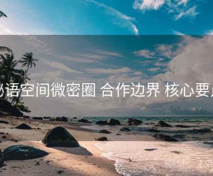 秘语空间微密圈 合作边界 核心要点