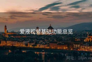 爱液视频基础功能总览