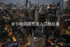 关于电鸽网页版入口稍后看