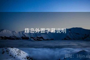 趣岛外置字幕说明