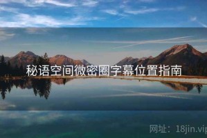 秘语空间微密圈字幕位置指南