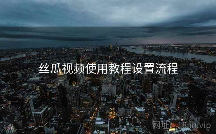 丝瓜视频使用教程设置流程