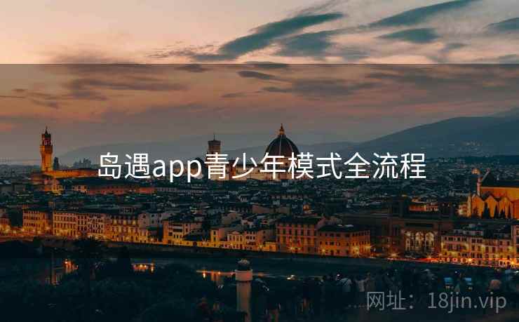 岛遇app青少年模式全流程