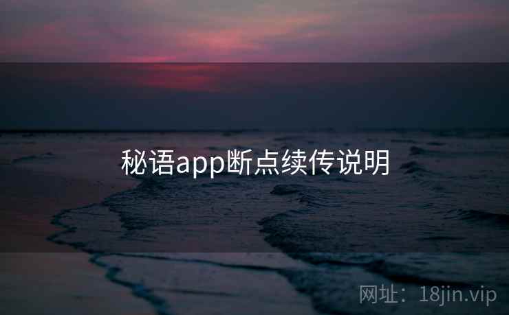 秘语app断点续传说明