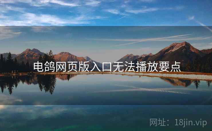 电鸽网页版入口无法播放要点