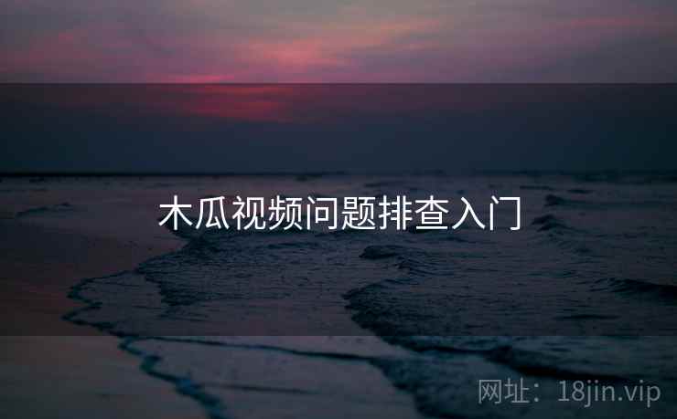 木瓜视频问题排查入门