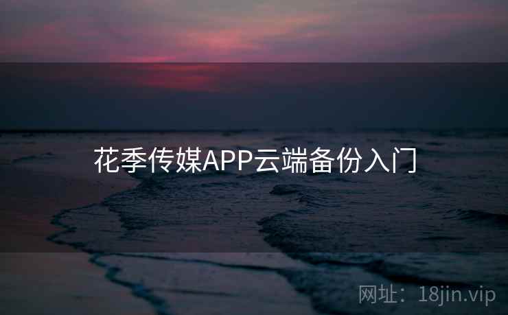 花季传媒APP云端备份入门
