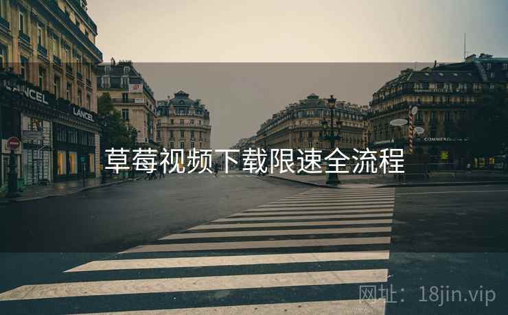 草莓视频下载限速全流程