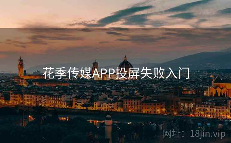 花季传媒APP投屏失败入门